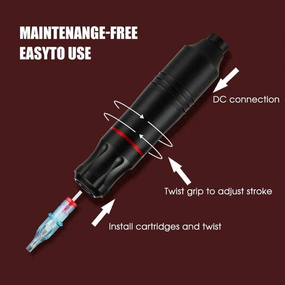 Rotary Machine Pen Digital Tattoo Power Supply Permanent Makeup Tattoo Machine Kit Complete with Cartridge Needles Accessories