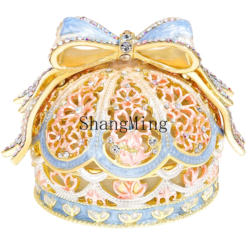 

CL Jewelry Box Enamel Color Cherry Blossom Bow Creative Jewelry Box Proposal Ring Box Girlfriend Wedding Gift