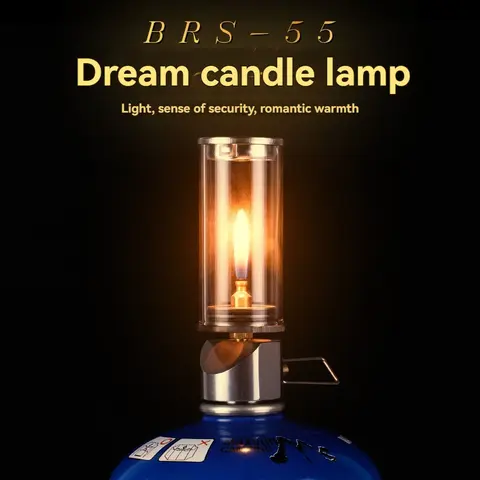 BRS-55 Drömliknande levande ljuslampa Tältbelysning Campinglampa Vindtät Gasljuslampa Utomhuscampinglampor 10 best sales gasljus - №2