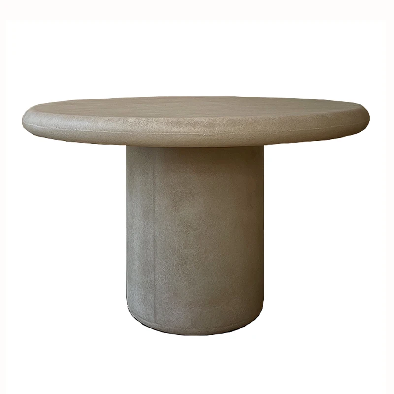 

Pebble style dining table, modern and minimalist model room, restaurant circular table