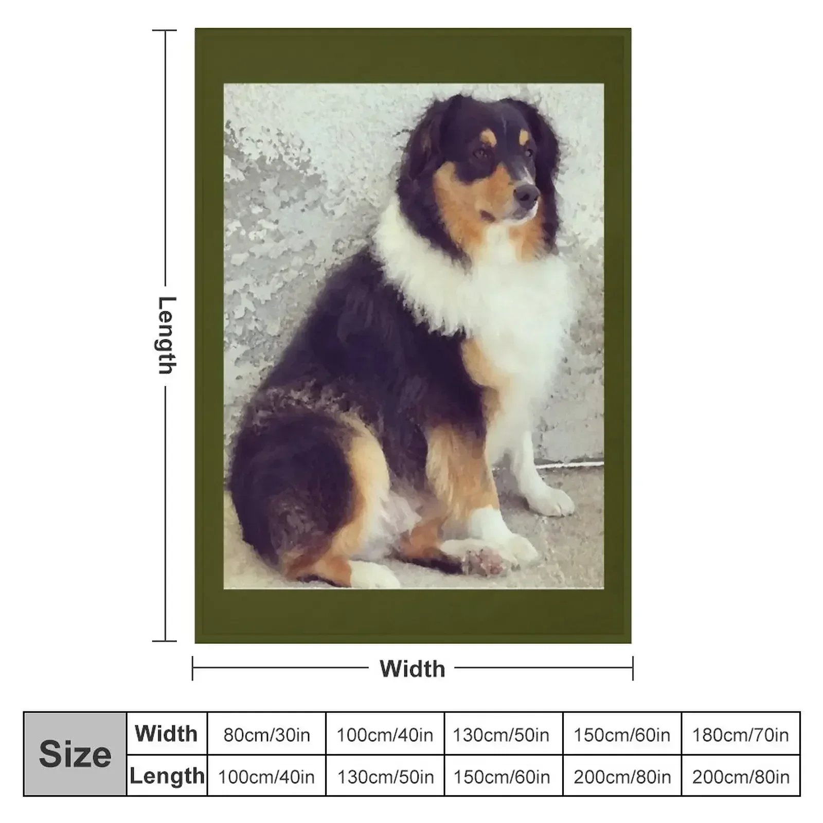 New Aussie - Australian Shepherd by Iritof Throw Blanket Thermals For Travel Furrys for babies Blankets