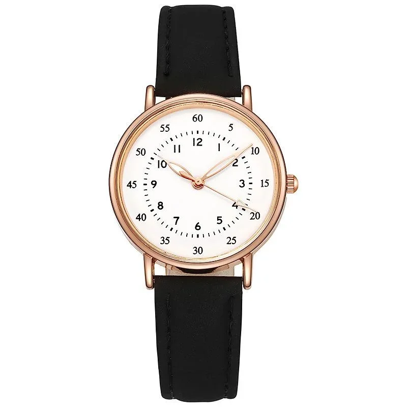 Orologi vintage semplici da donna per donna Orologio da polso con quadrante Cinturino in pelle Orologi da polso casual da donna di alta qualità