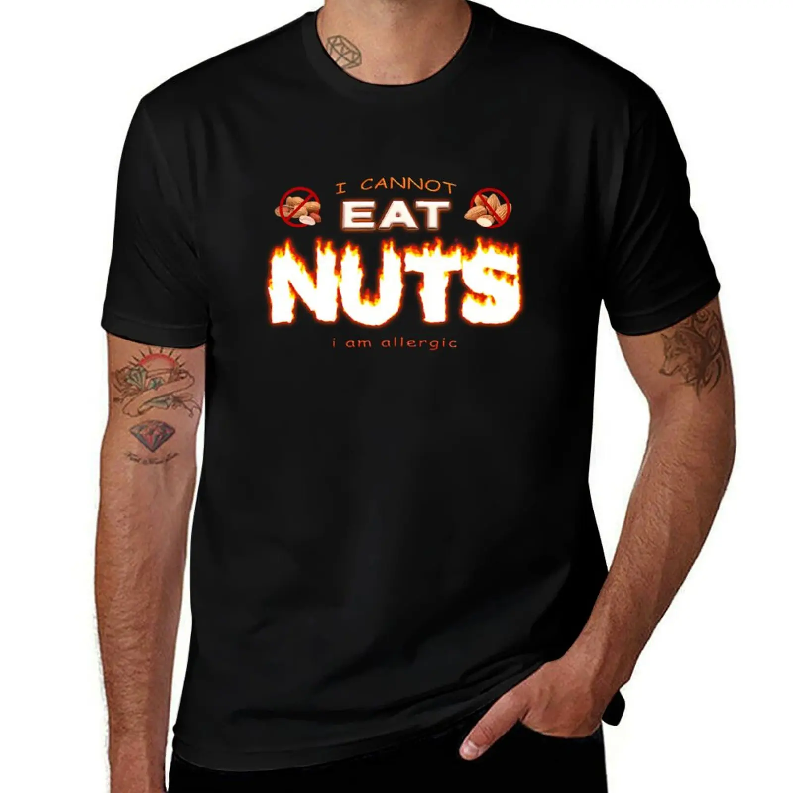 I can_t eat nuts I_m allergic - nut allergy T-Shirt Work Duty Casual T-Shirt