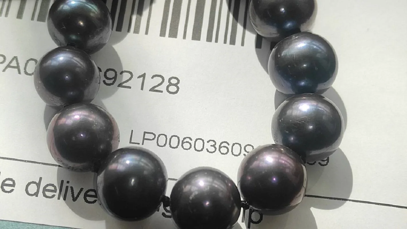 Brand new AAAA++11-12mm Japanese Tahitian round black pearl necklace 18in