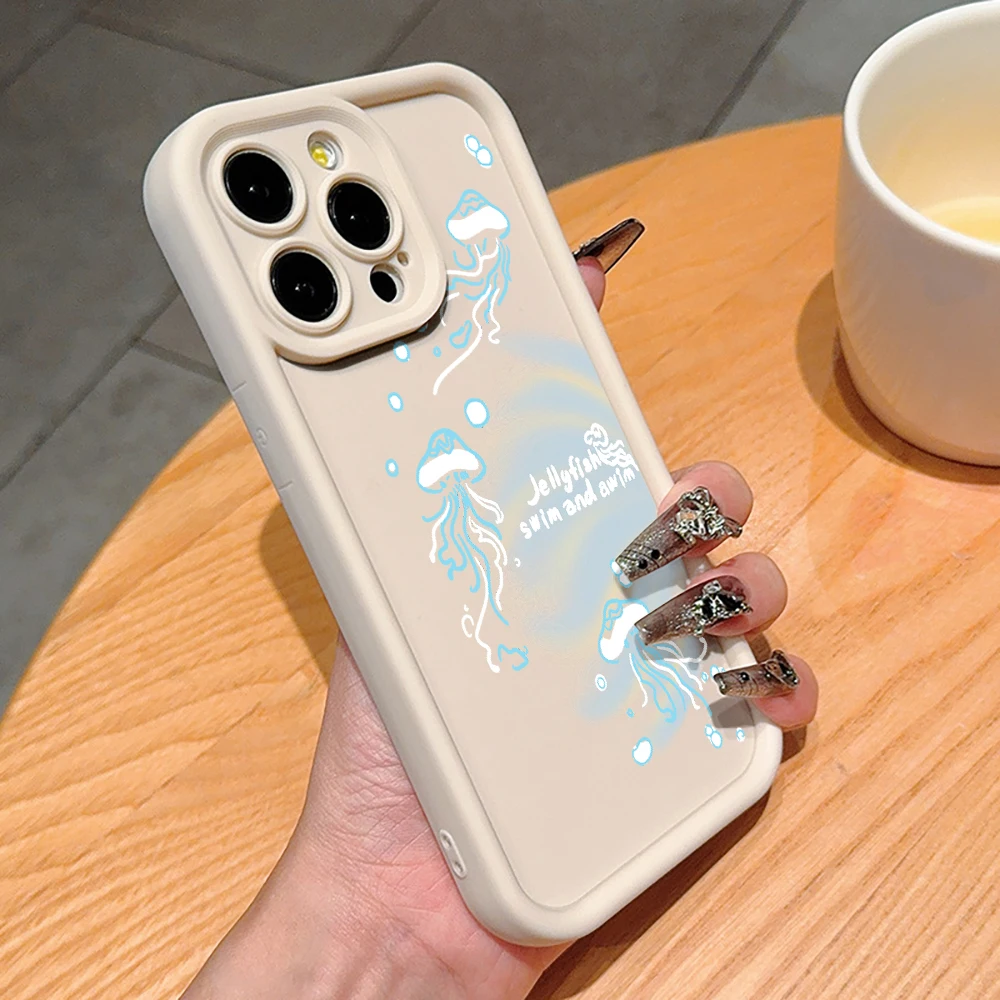 Blue White Jellyfish Phone Cas - Phone Cases Blue review and price