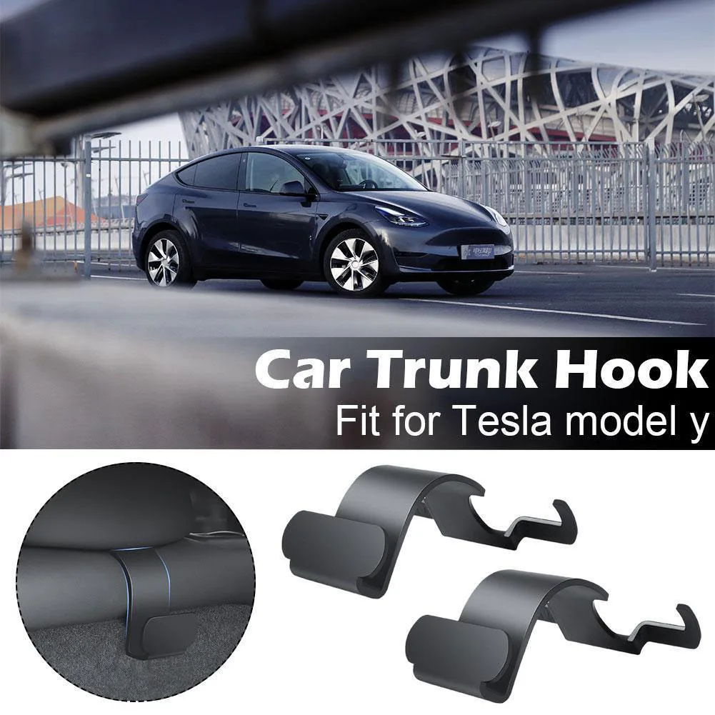 

Part Trunk Hook Car Chair For Tesla Model Y Row Trunk Hook ABS Material Accessories Auto Performance Brand New