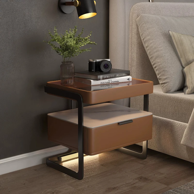 Retro Weird Night Stands Coffee Hotel Fluted Design Bedside Tables Luxury Shelf Muebles Para Dormitorio Mid Century Furniture