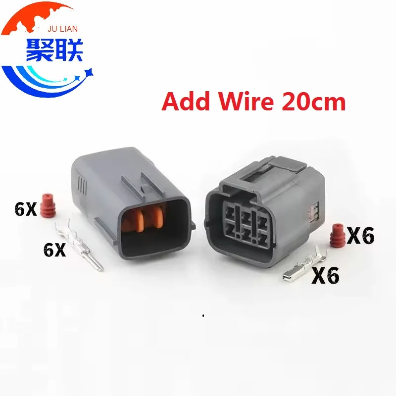 

1Set 6Pin 6195-0024 6189-0648 Automotive subwoofer speaker Auto Waterproof Connector Throttle Pedal Plug