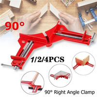 1/2/4pcs 4 inch 90 Degrees Angle Clamp Right Angle Woodworking Frame Clamp DIY Glass Clamps Corner Holder Woodworking Hand Tool