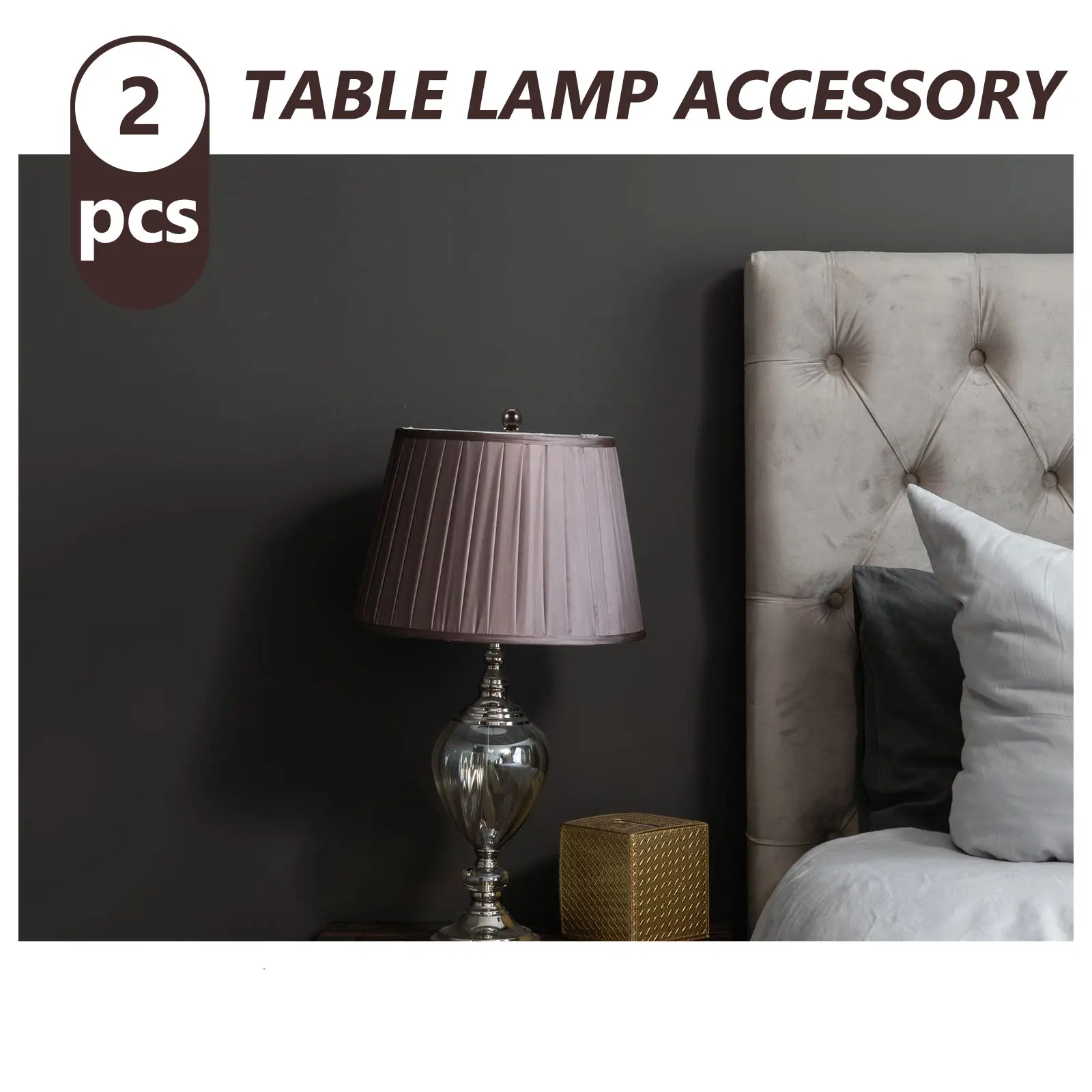 

2 Pcs Chandelier Horn Frame Decorative Head Child Lamp Shades for Floor Lamps Finials Zinc Alloy Lampshades