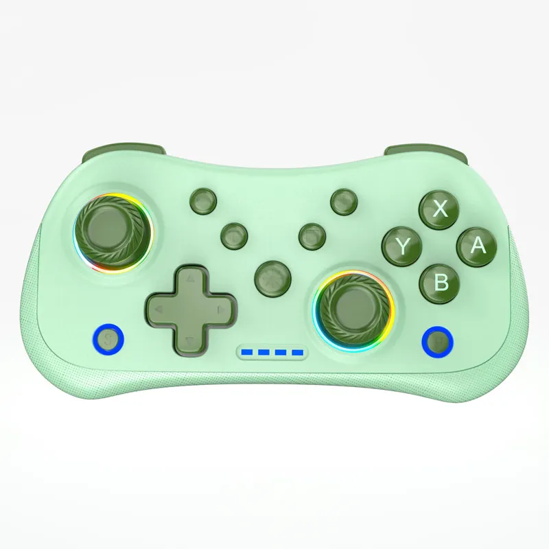 For Nintendo Switch STK-7051 Wireless Mini Game Controller Android, IOS, PC and Win Dual Vibration RGB Lighting Turbo Function