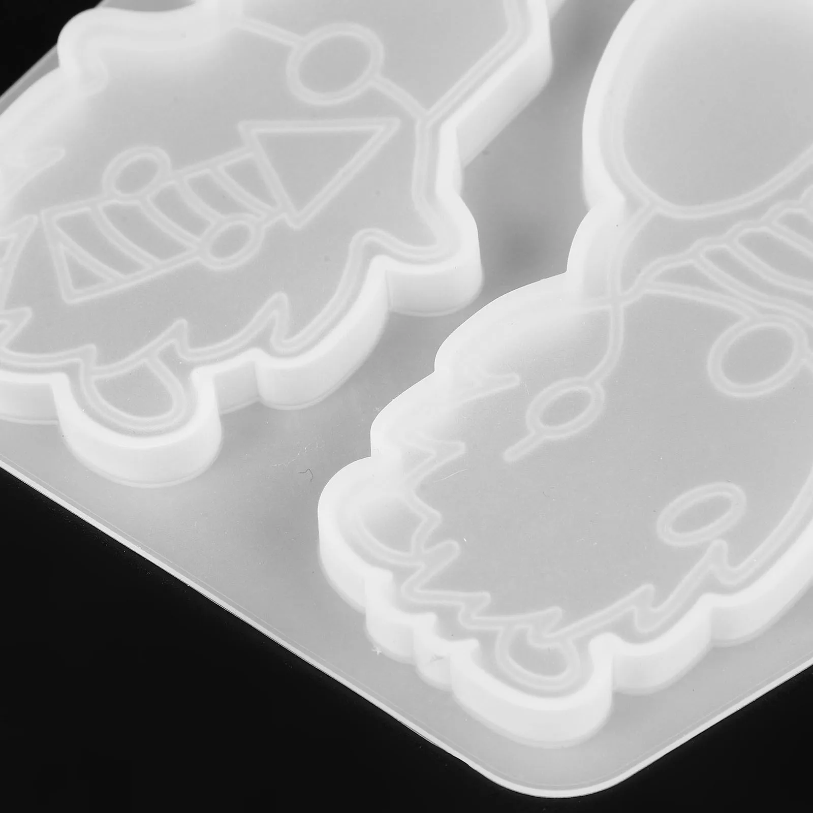 

5Pcs Silicone Santa Clause Flexible Molds DIY Christmas Pendant Casting Molds Resin Epoxy Crafts Silicone Mold