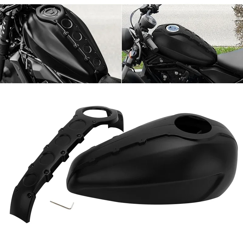 

Matte Black Motorcycle Oil Gas Full Fuel Gas Tank Cover Guard Fairing Protector For Honda Rebel CMX 300 2017-2023 2022