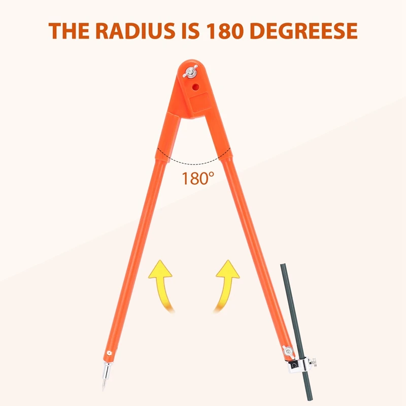 Carpenter Precision Pencil Compasses Large Diameter Adjustable Dividers Marking And Scribing Compass For Woodworking