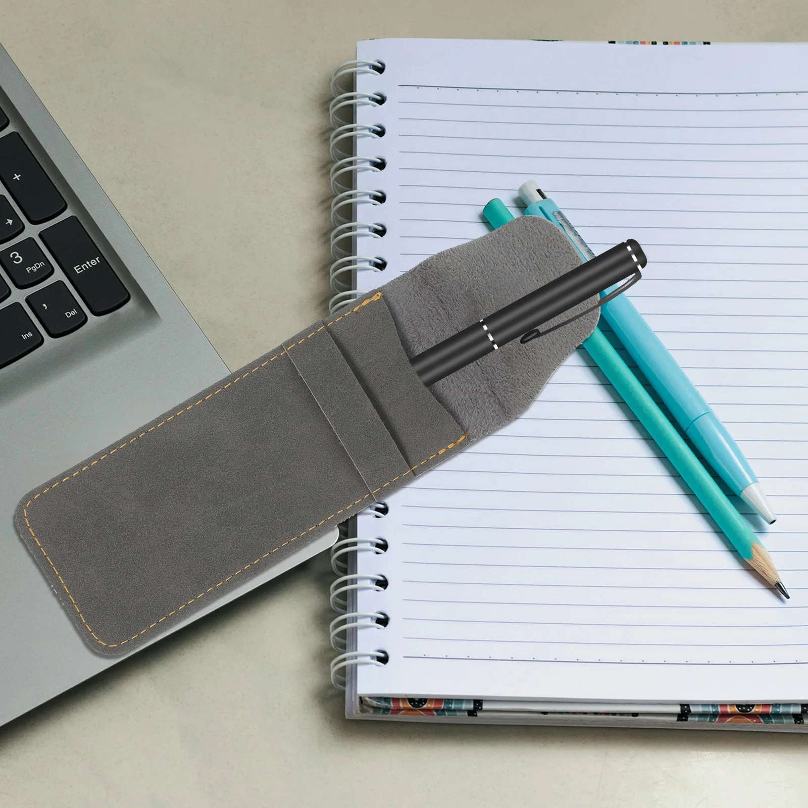 

2pcs Vintage Sleeve Retro Pen Pouch Dustproof Scratch Resistant Practical Pen Case Gift Packaging Portable Compact