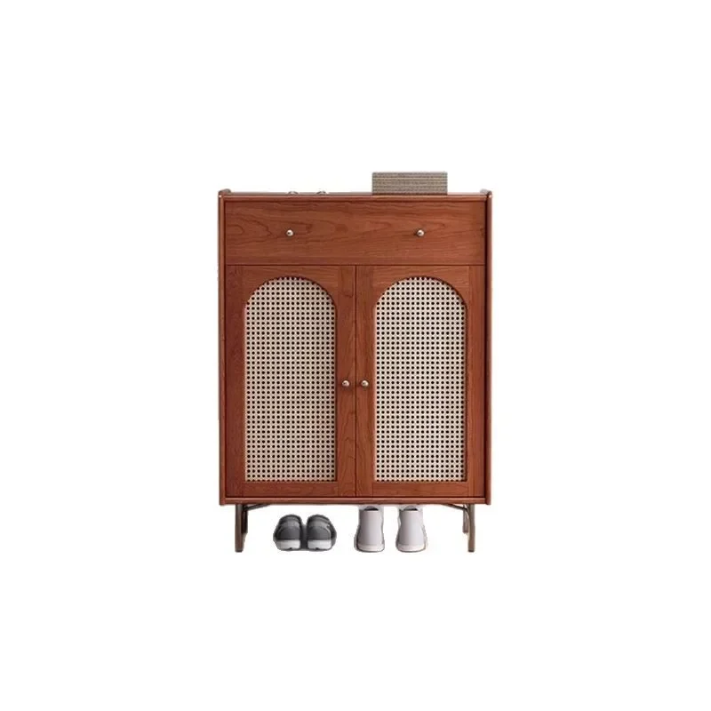 

Solid wood shoe cabinet home entrance and entrance storage small apartment storage