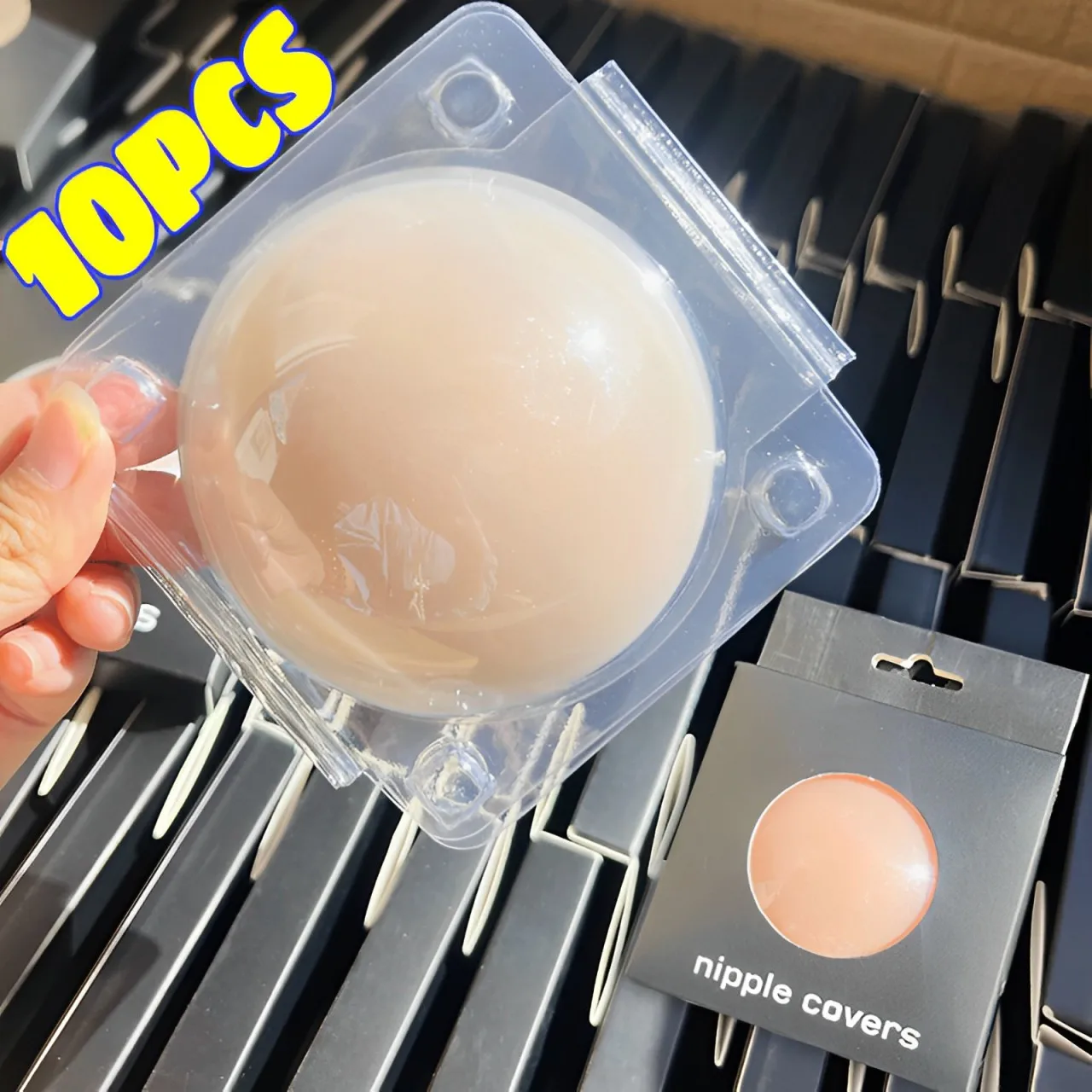 2/10 Uds. Cubierta de silicona para pezones para mujer, lencería reutilizable para pecho, pegatina para sujetador, almohadillas adhesivas para levantar pétalos invisibles, empanadas para el pecho