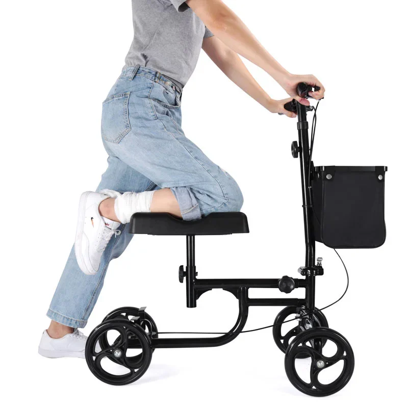 

Elderly Care Products Stainless Steel Household Adults Free Height Adjustable Mobile Kitchen Trolley Walker Rollator Walker Aid