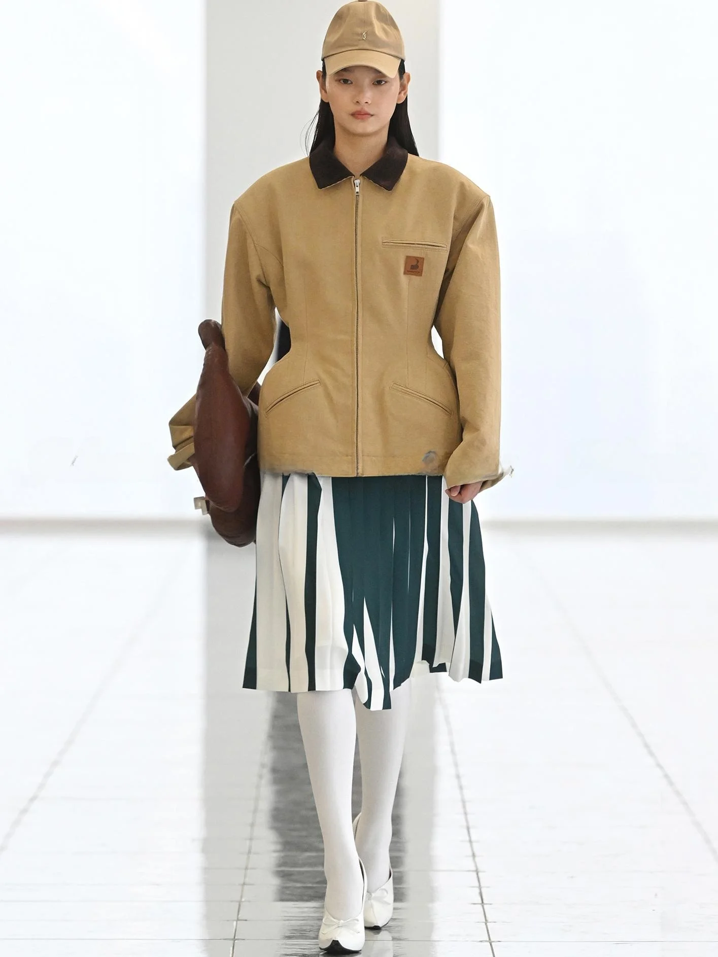 

Модная плиссированная юбка миди с высокой талией, в стиле колор-блок, корейский стиль, из полиэстера, для повседневной носки