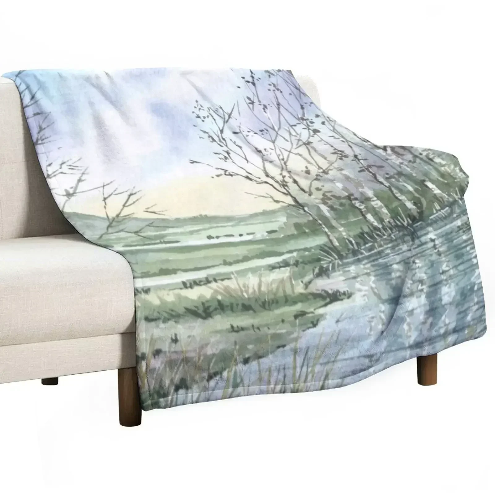 

Glastonbury Tor Throw Blanket blankets and throws Designers Blankets