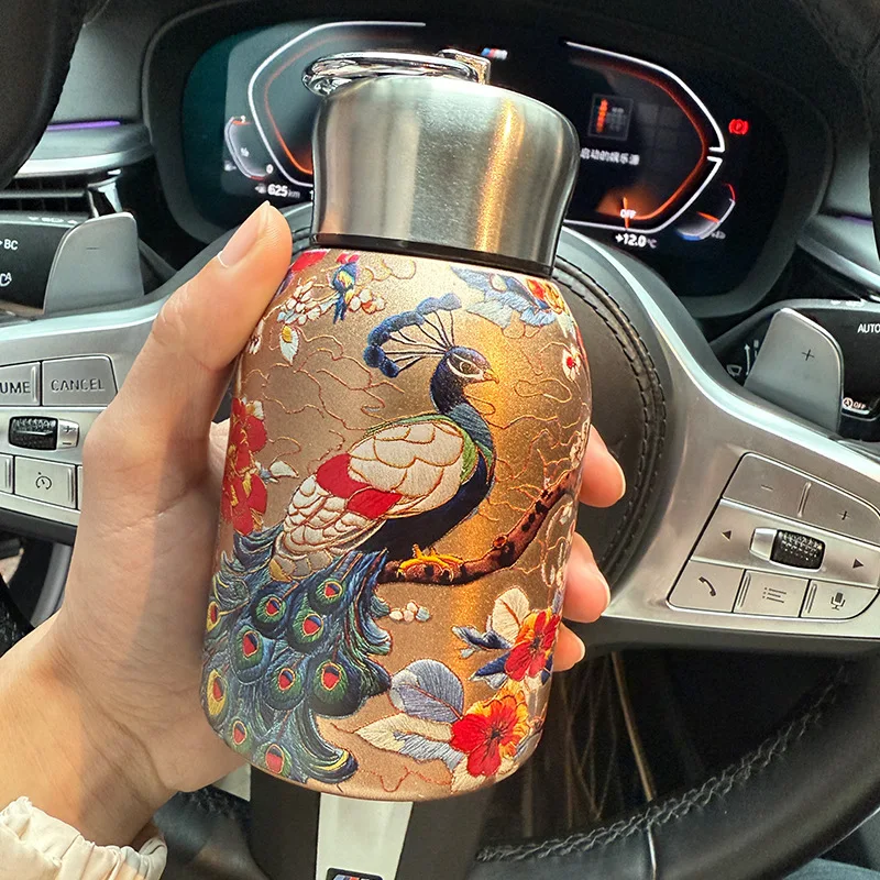 Home & Garden Kitchen,Dining & Bar Drinkware New Chinese style chubby thermos cup outdoor portable carry ring pocket cup car cup