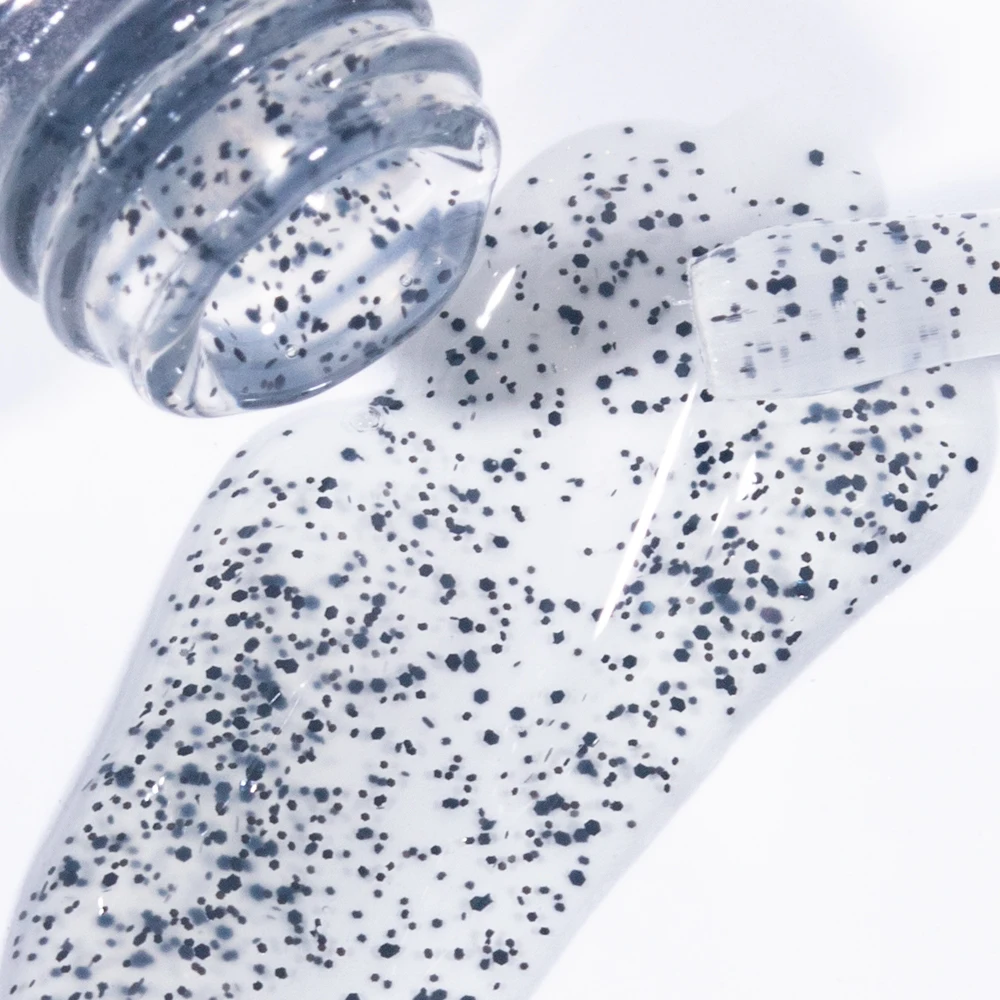 طلاء أظافر جل دراغون فروت لامع كودي ، معطف علوي ، أشعة فوق البنفسجية ، ليد ، شبه دائم ، جل غير لامع بنقط أسود ، طلاء ، 15 *