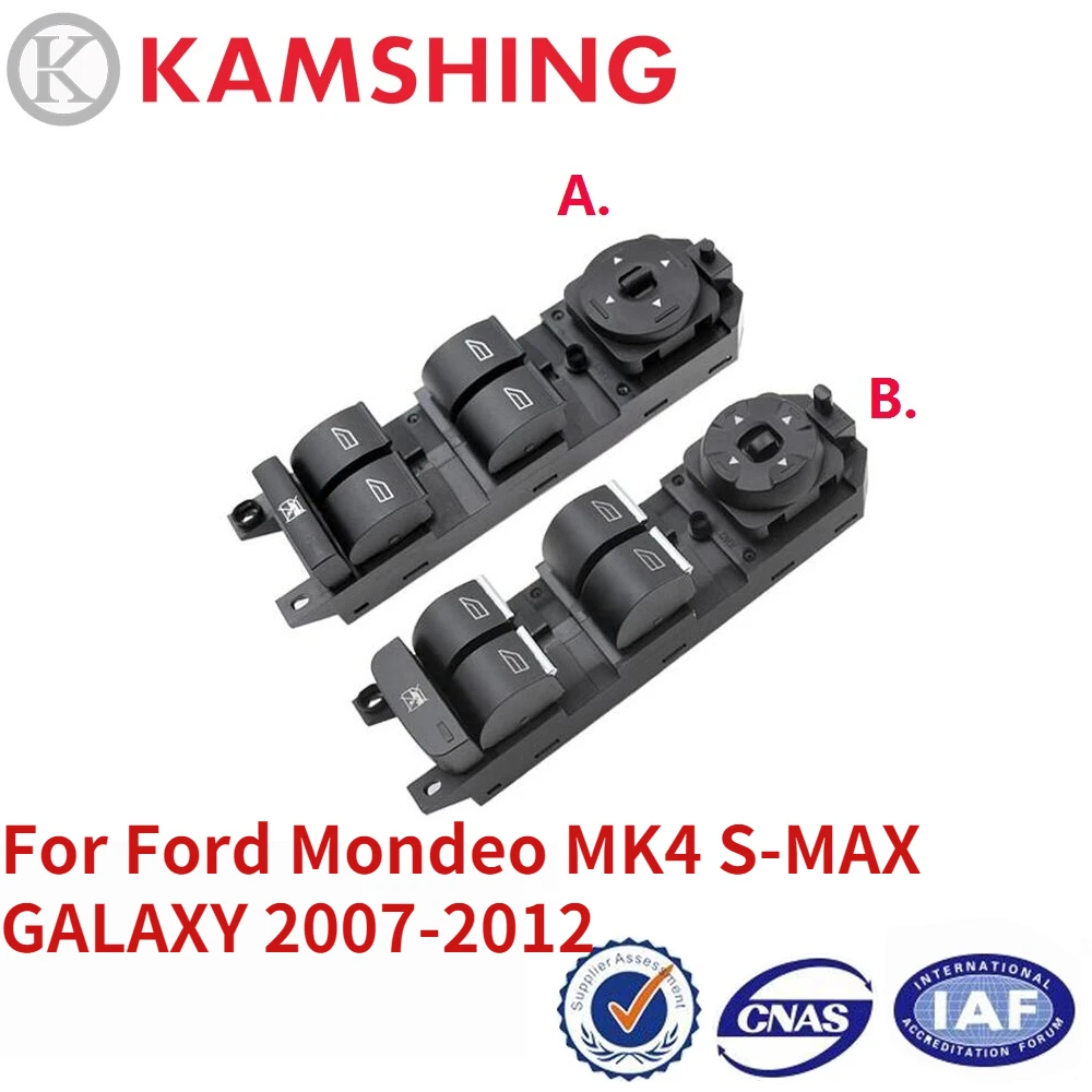CAPQX لفورد مونديو MK4 S-MAX غالاكسي 07-12 الجبهة LH الكهربائية نوافذ الزجاج رفع التحكم الرئيسية التبديل زر 6M2T14A132BC