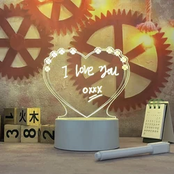 For Children Girlfriend Decoration Night Lamp Note Board Creative Led Night Light USB Message Board Holiday Light With Pen Gift