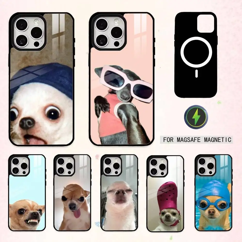 

The M-Memes Of C-Chihuahua Phone Case For iPhone17,16,15,14,13,12,11 Plus,Pro Max Magnetic For Magsafe Wireless Charging
