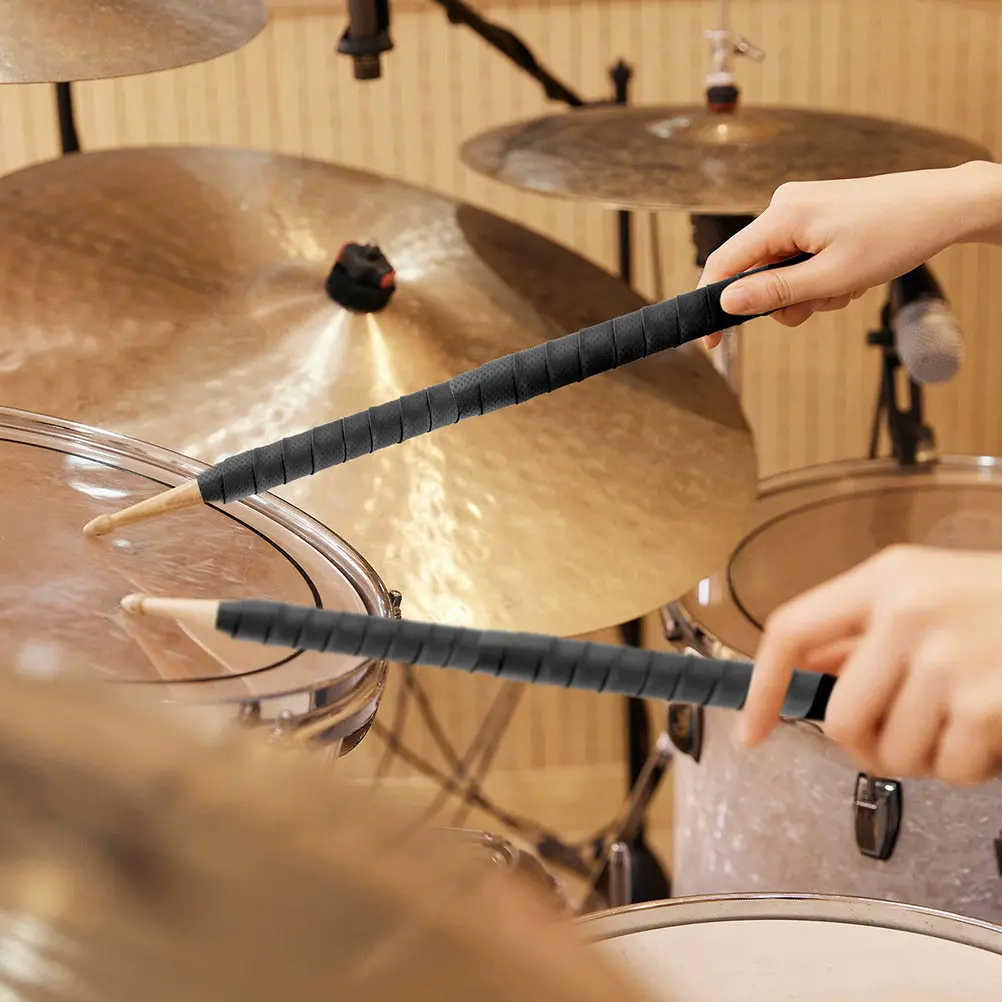 4Pcs Drum Stick Sweat Band Exquisite Workmanship Anti-Skid Drum Wrapping Tape for Drummers Who Sweat Easily Drumstick
