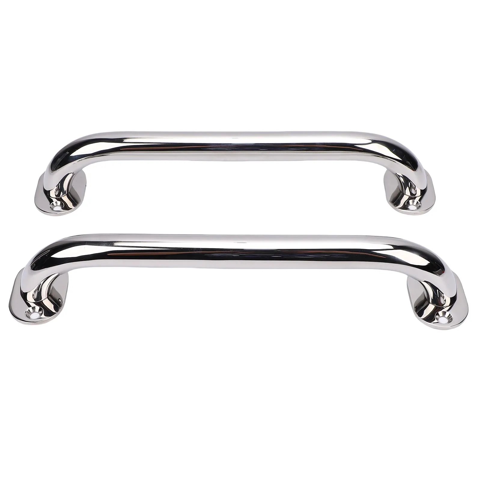 

2 шт. ручки для захвата лодки, 12-дюймовая сверхмощная полированная ручка для захвата лодки из нержавеющей стали с фланцем и болтом для Yatch