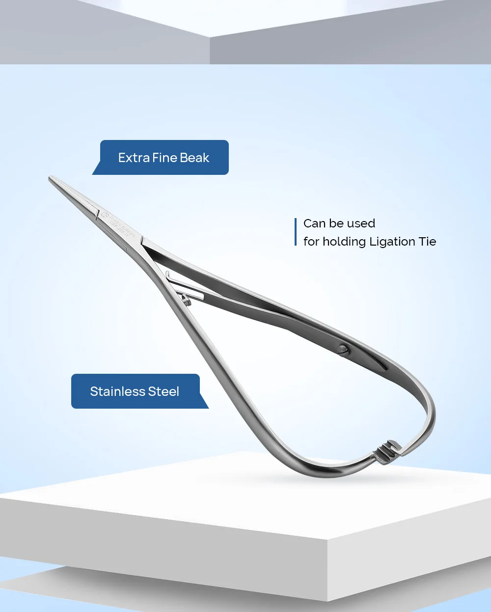 AZDENT Dental Kieferorthopädische Zange Ligatur Krawatte Halter 14 cm Halten Elastische Krawatten Platzieren Zahnmedizin Grundlegende Instrument Werkzeug Zahnärzte – Detail 3