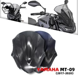 二輪車用フロントガラス,スポーツアクセサリー,ウインドブレーカー,ヤマハMT-09 mt09 2017 2018 2019 fz09 17-20,ダブルバブル