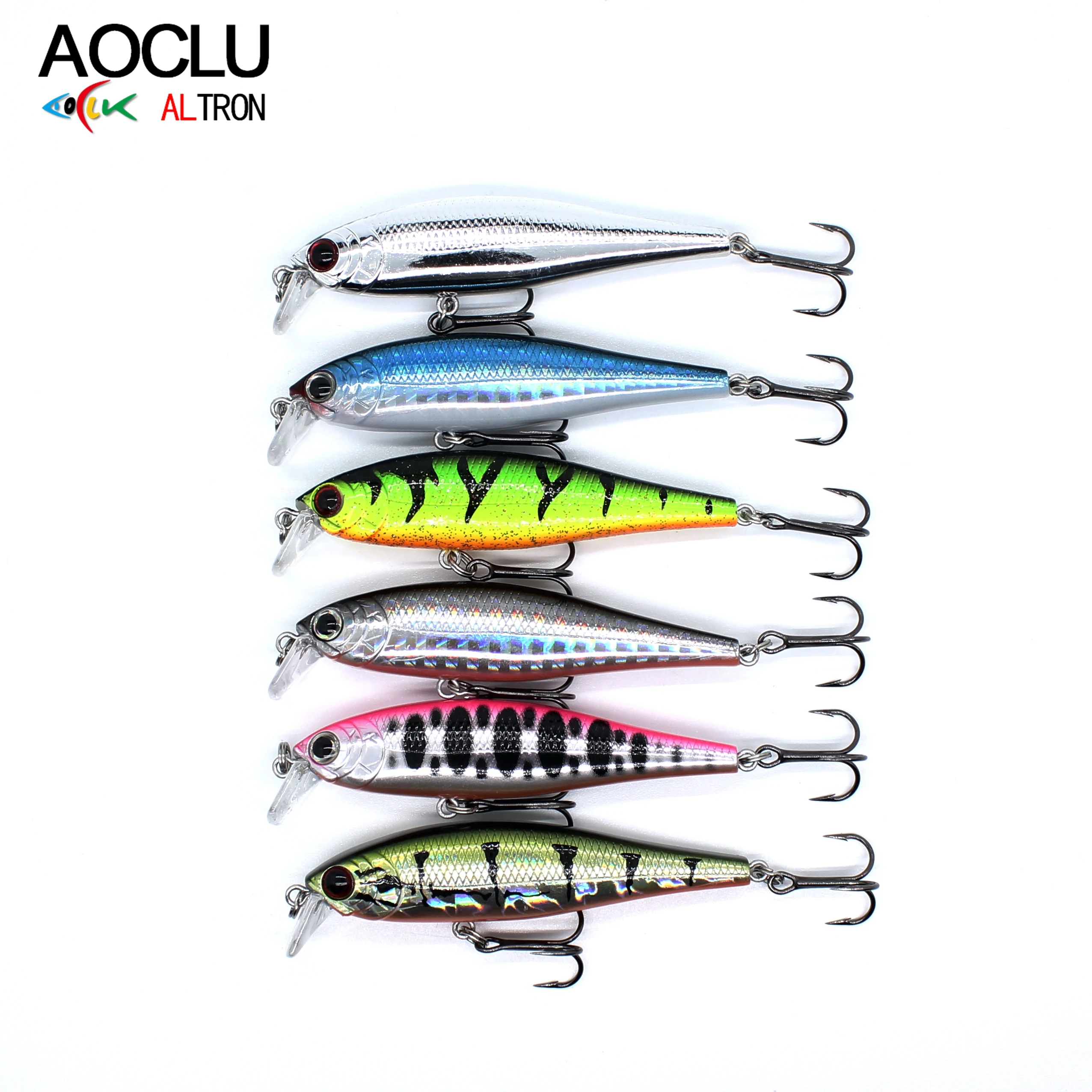 AOCLU-Hard Minnow Lure für Rock, Boot, Wolfs barsch, Thunfisch fischen, 10 # VMC Haken, Rassel machen Lärm, Sinking Wobbler, 65mm, 5,5g – Detail 17