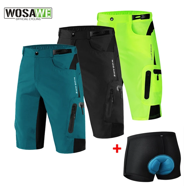 WOSAWE Pantaloncini da ciclismo larghi imbottiti da uomo Pantaloni da equitazione riflettenti per mountain bike MTB Pantaloncini larghi resistenti all acqua AliExpress