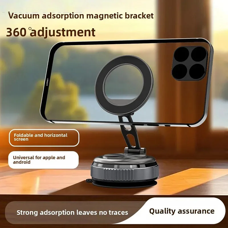 

Вакуумная адсорбция, магнитное автомобильное крепление для телефона, сильный магнит, складной держатель для MagSafe IPhone Android, автомобильный держатель для телефона
