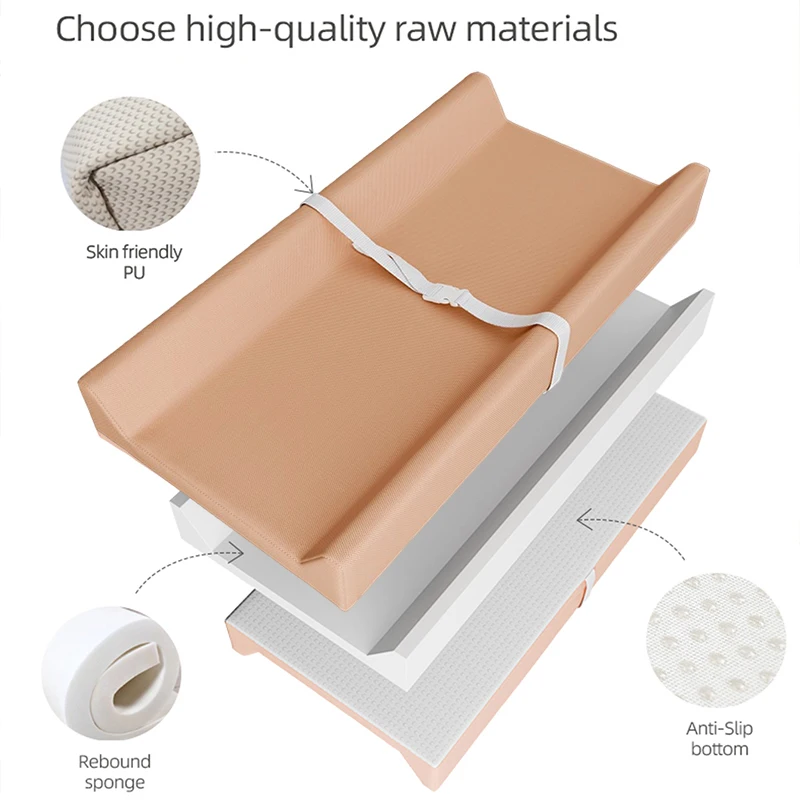 Cambiador de pañales para bebé con correa de seguridad, cambiador portátil para recién nacido, tocador y cambiadores, cosas para bebés