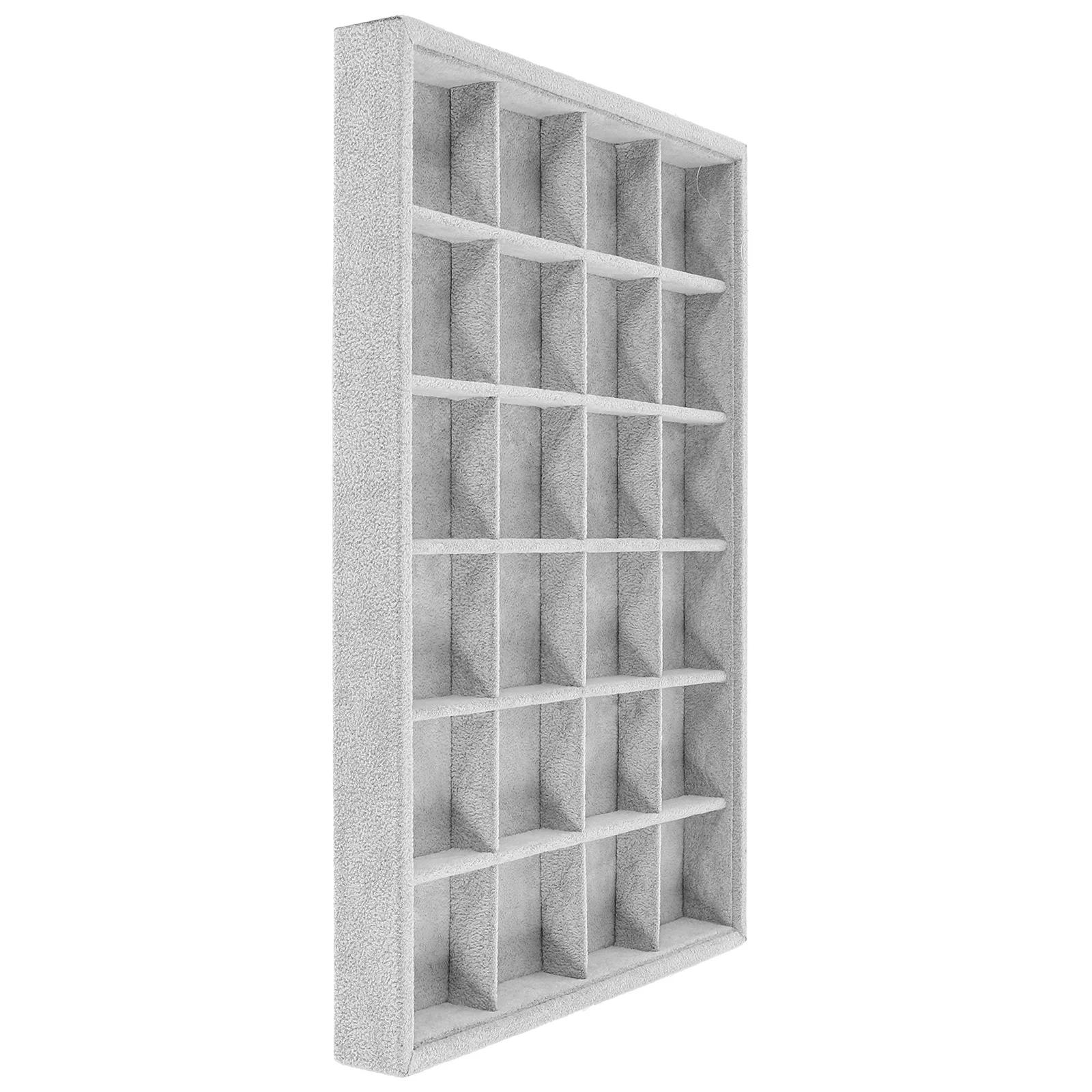 صينية مجوهرات من الفلانيل الجليدي، صينية تنظيم المجوهرات، خفيفة الوزن ومتينة، لتخزين الخواتم والأقراط والقلادة أثناء السفر