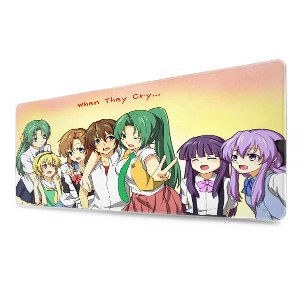 Anime Cartoon DeskMat higurashi no naku koro ni Gaming Accessories Mouse Pad Pc Gamer Girl   Mousepad 900x400 Computer Laptop Pa