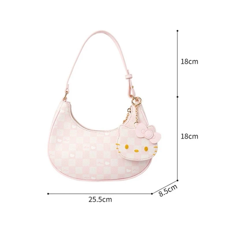 ใหม่กระเป๋ามินิโซะ HelloKitty น่ารัก2024ร้อยกระเป๋าใต้วงแขนแฟชั่นเกาหลีกระเป๋าสะพายไหล่เดียวกระเป๋าถือสำหรับเด็กผู้หญิง