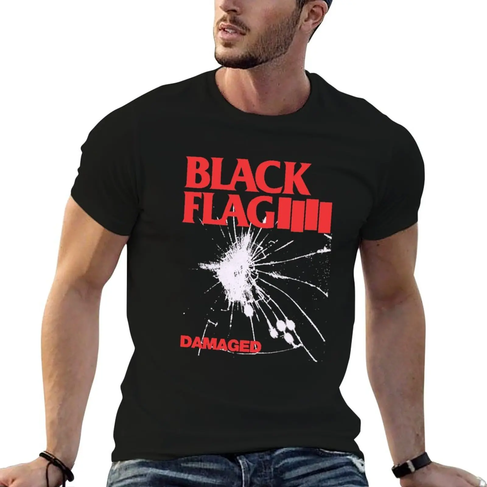 

Black Flag - Damaged T-Shirt t shirts designer t shirts for man pack white T-Shirt