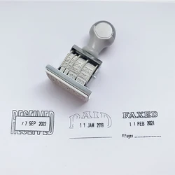 Paid with Date Stamp for Office and financial accounting Planner Rubber Stamps for Retail Business Supplies