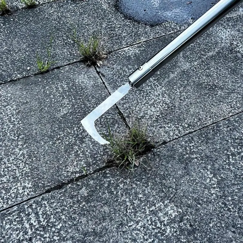Ergonomic Long Handle Garden Weeding Tool For Effortless Standing Removal And Moss Scraping Without Bending M4YD