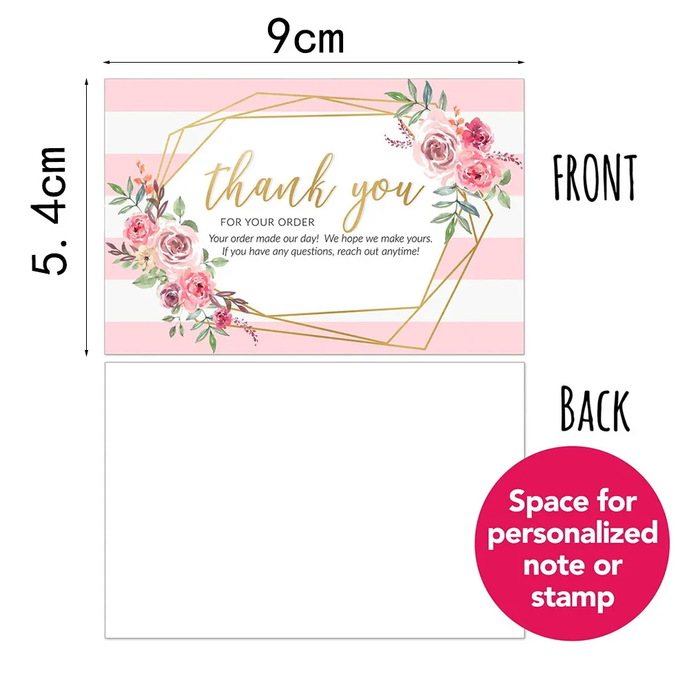 10-30pcs Thank You Cards For Supporting My Small Business Shopping Purchase Thanks Greeting Cards Gift Message Card 9*5.4cm