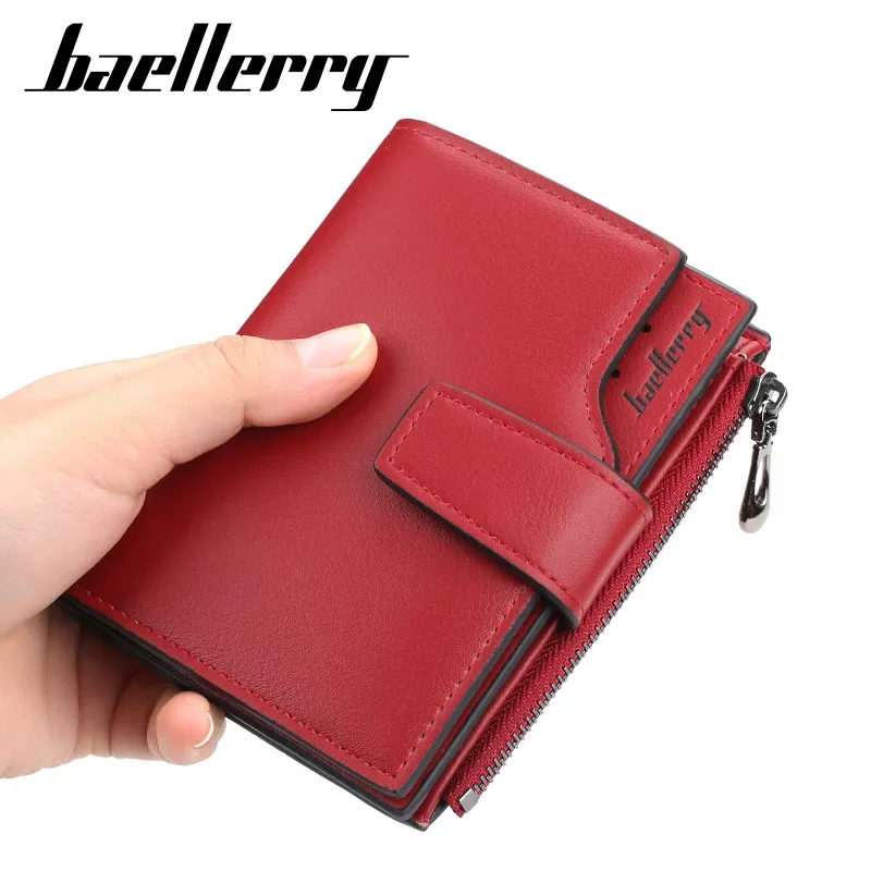 New Fashion Women Short Wallets Top Quality Credit Card Holder Classic Female Purse Coin Pocket Zipper Wallet for Women