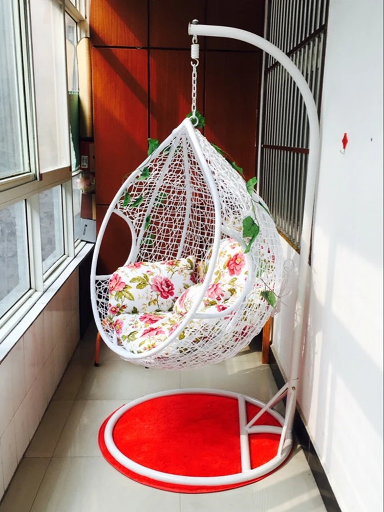 Iron bird nest hanging chair chlorophytum comosum rattan chair hanging basket swing outdoor indoor balcony new lazy hammock