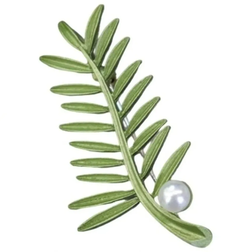 Creative Handmade Plant Brooch Vintage Exquisite Leaf Brooch Alloy Texture Enamel Flower Brooch Collar Accessories
