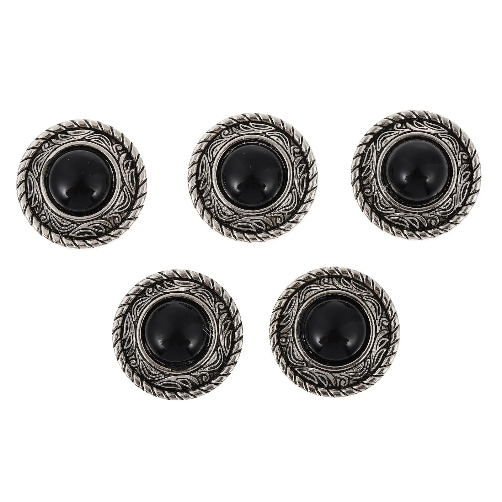 

5Pcs Vintage Floral Alloy Snap Buttons Durable Bag Clothing Accessories Easy Install DIY Suitcase Fasteners Decorative
