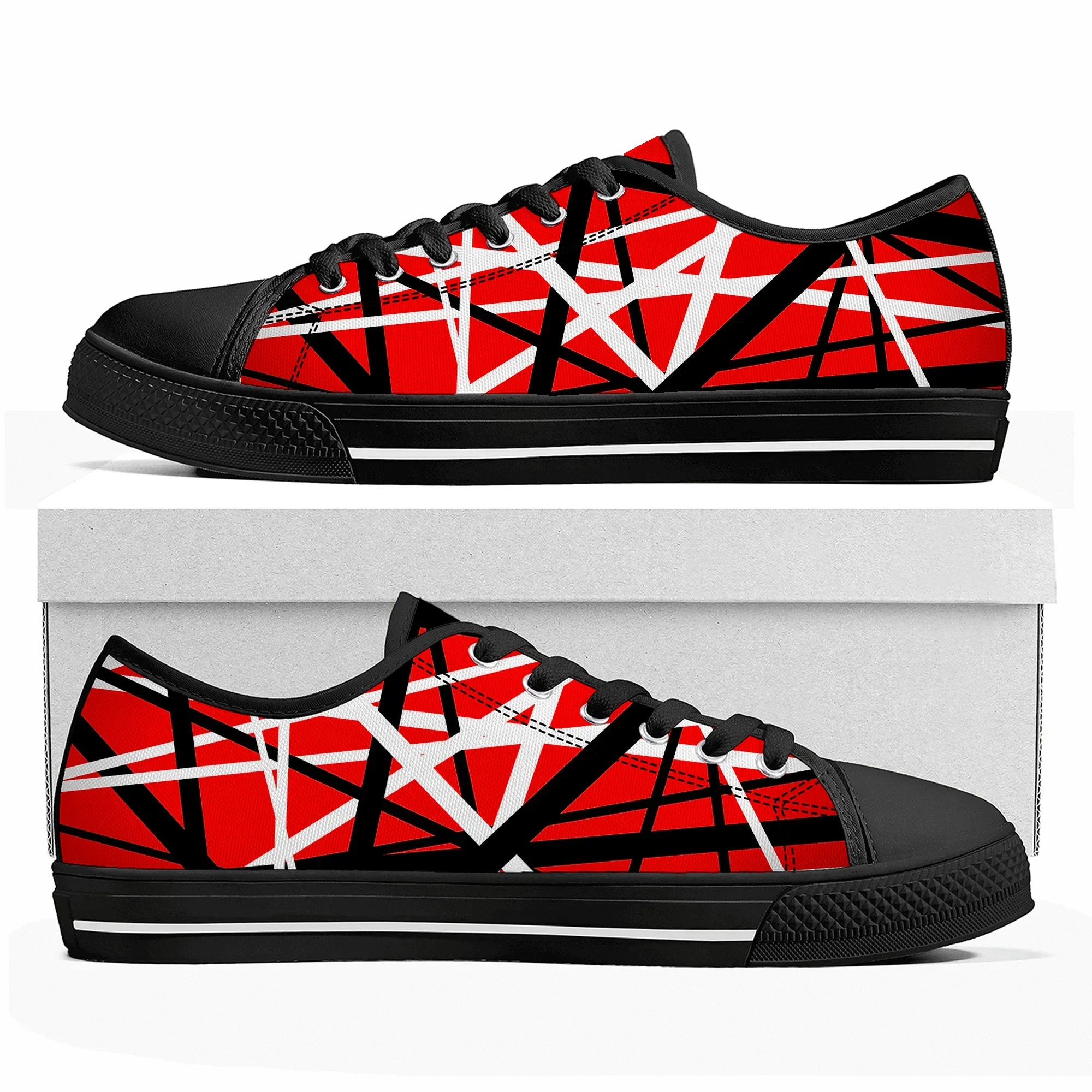 

Van Evh 1984 Stripes Halen Low Top High Quality Sneakers Mens Women Teenager Canvas Sneaker 5105 Casual Couple Shoes Custom Shoe