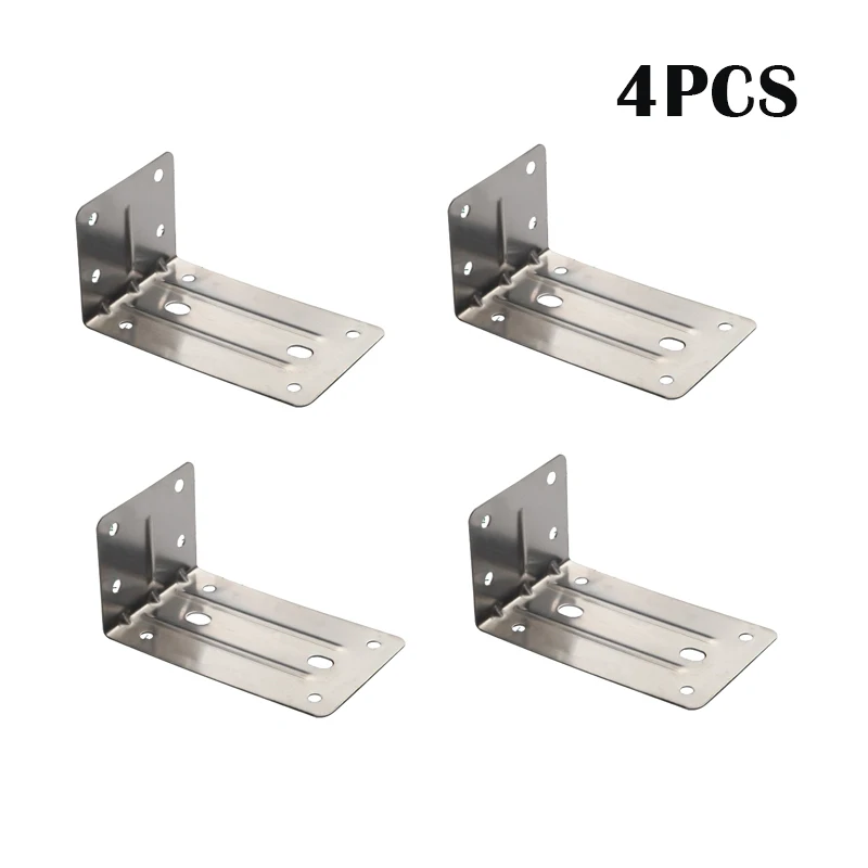 4/8pcs Stainless Steel L Bracket for Shelves Steel Joint Right Angle Bracket Fastener Furniture Corner Brace Hardware Tool